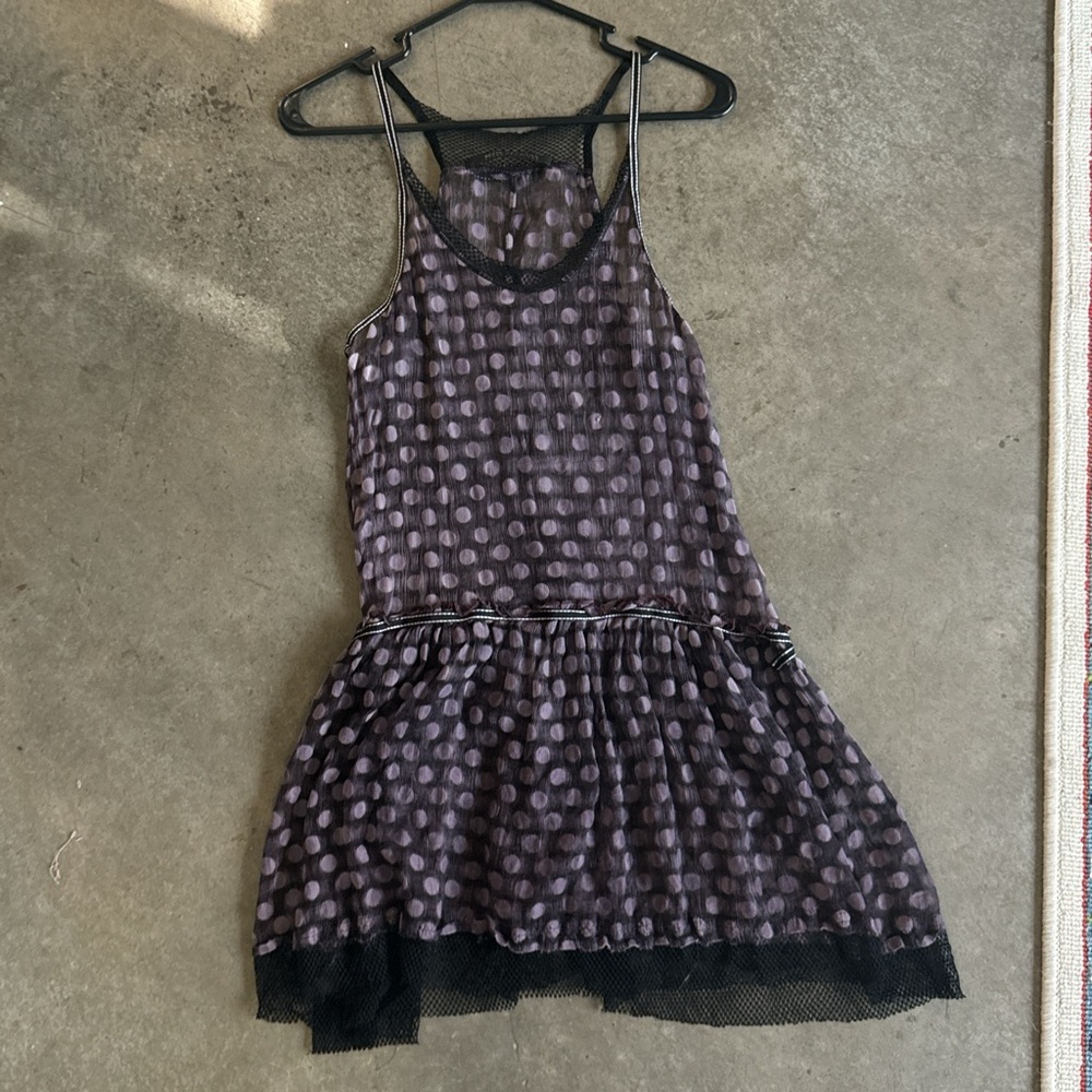 Stylish Purple Polka Dot babydoll top